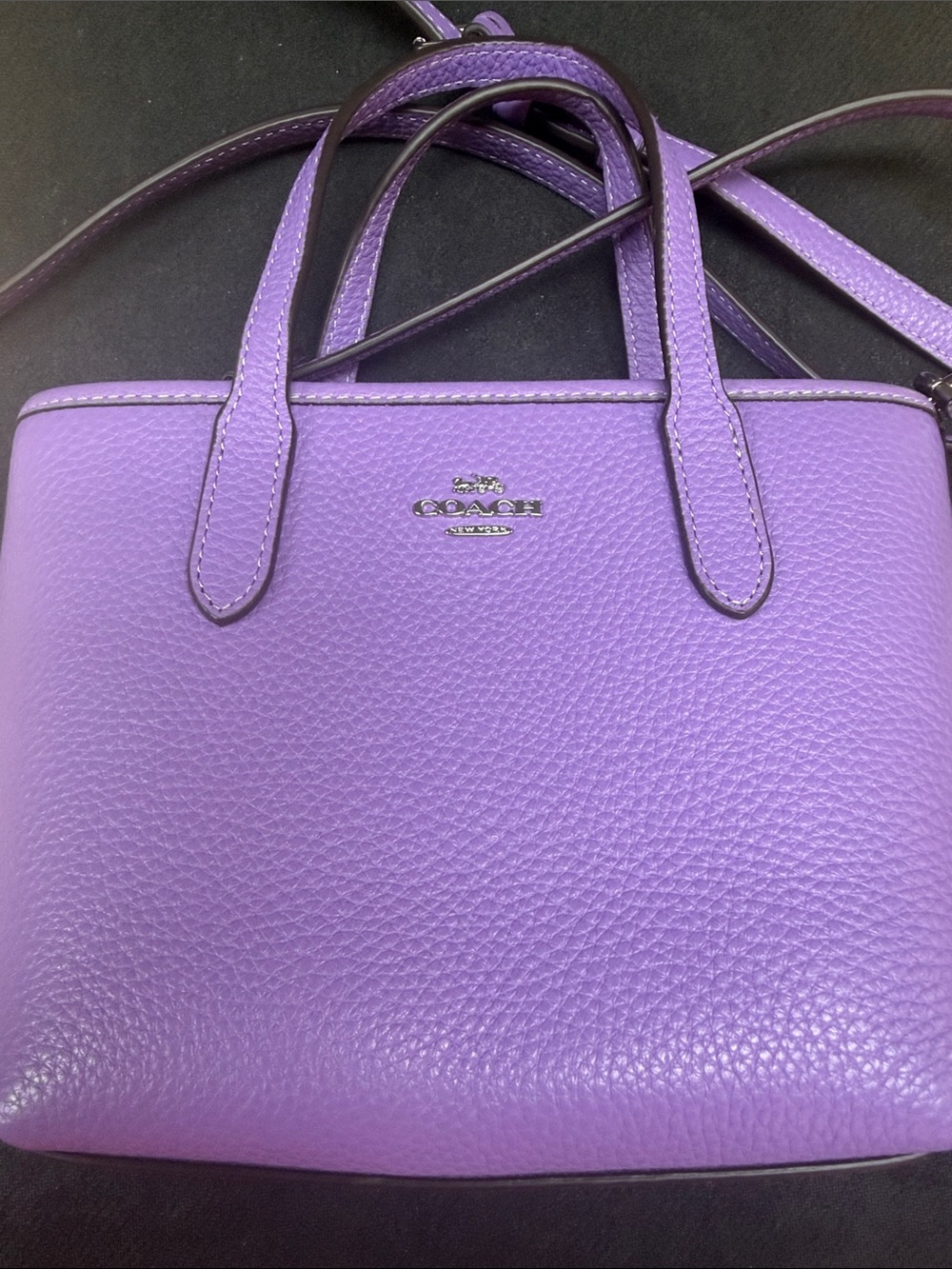 Coach City Mini Tote Bag in Iris/Purple - Picture 3 of 6